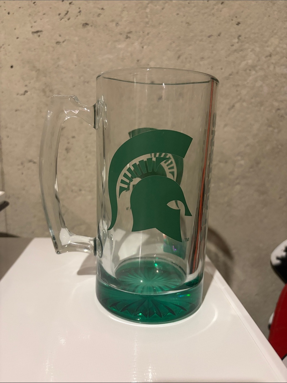 Large Michigan State Spartans Glass Beer Mug